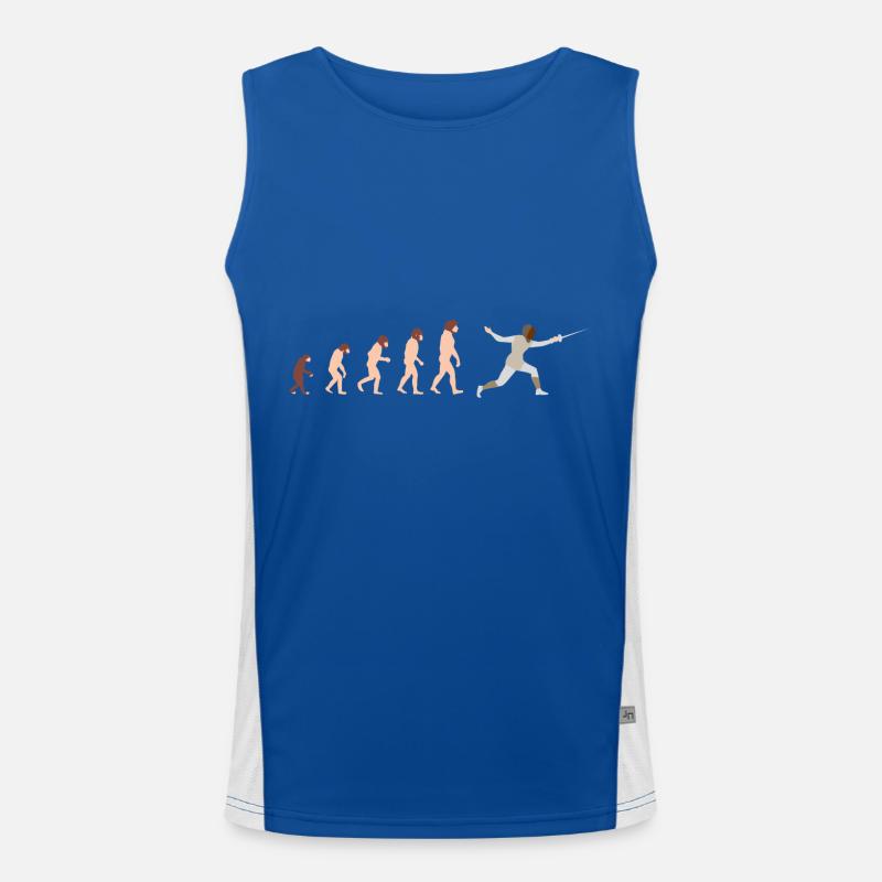 Evolution fencing Funny gift idea Men's Functional Contrast Tank Top 