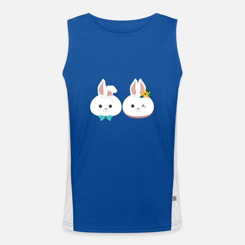 Rabbit Mrs. Hare and Mr. Hare gift idea Men's Functional Contrast Tank Top 