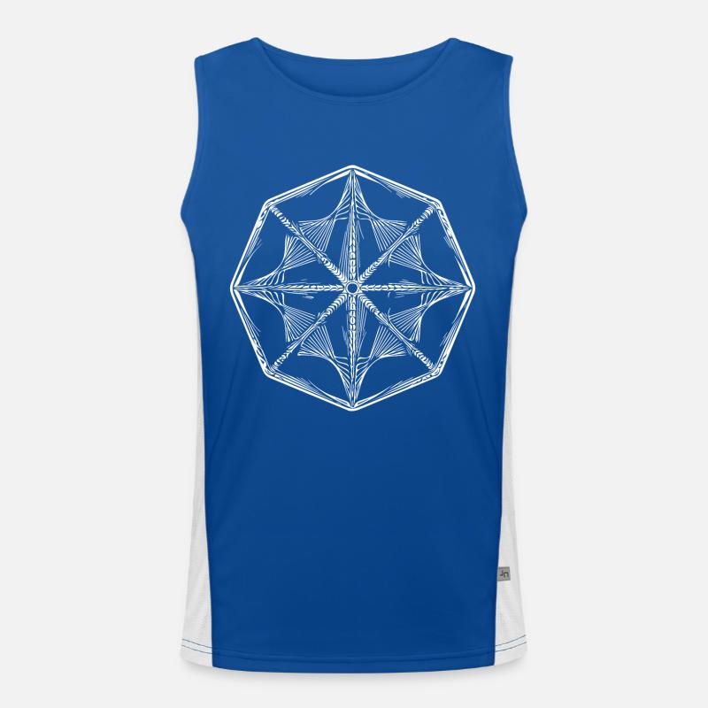 Geometry pattern shape Men's Functional Contrast Tank Top 