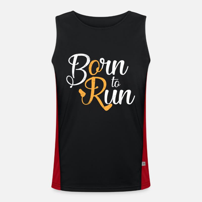 Idée cadeau Jogger Born to Run Débardeur respirant contrasté Homme 