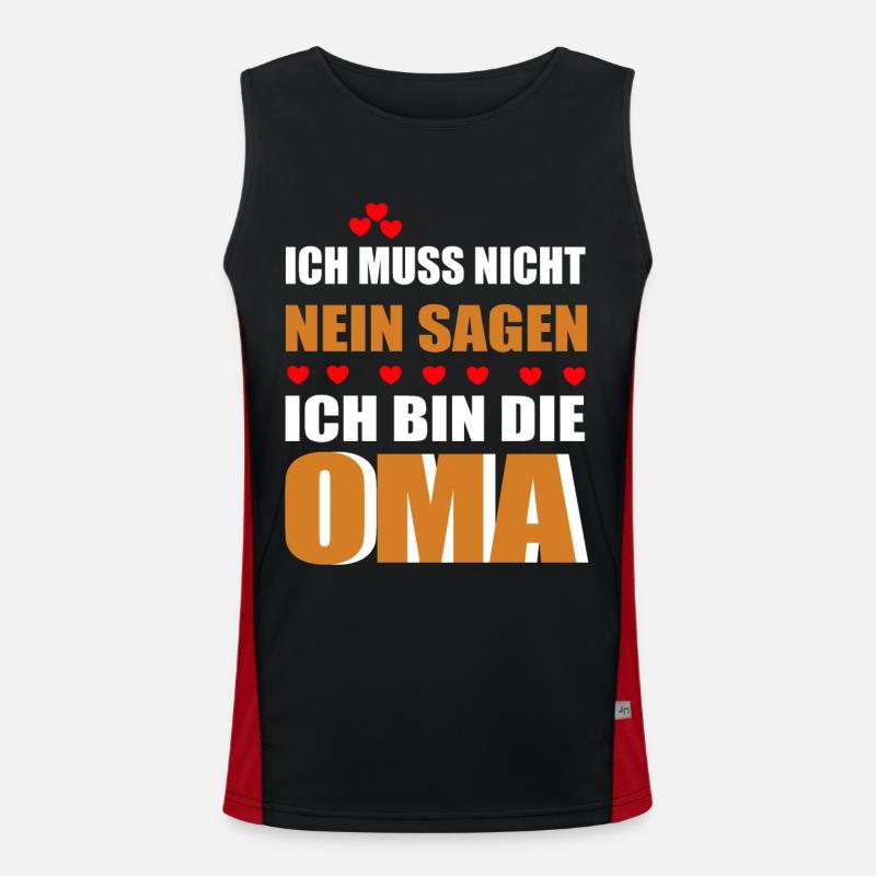 Ich bin die Oma Funktionelles Kontrast-Tank Top für Männer 