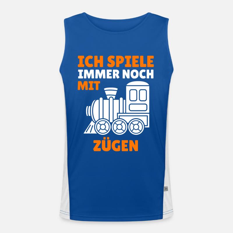 Modelleisenbahn Eisenbahn Spruch Geschenk Rentner Funktionelles Kontrast-Tank Top für Männer 