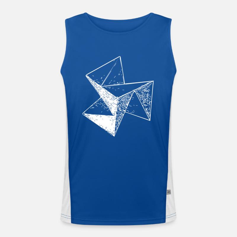 3d Triangle Vintage Cube structure Débardeur respirant contrasté Homme 