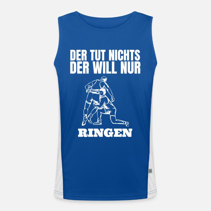 Ringer Wrestling lustige Geschenk Spruch Ringen Funktionelles Kontrast-Tank Top für Männer 