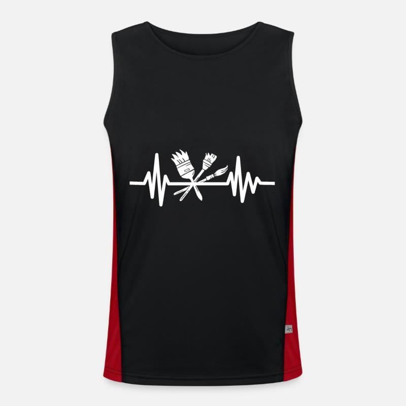 Streichen Farbe Maler und Lackierer Pinsel Malen Funktionelles Kontrast-Tank Top für Männer 