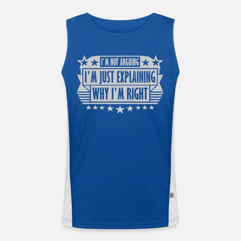 I m not arguing Men's Functional Contrast Tank Top 