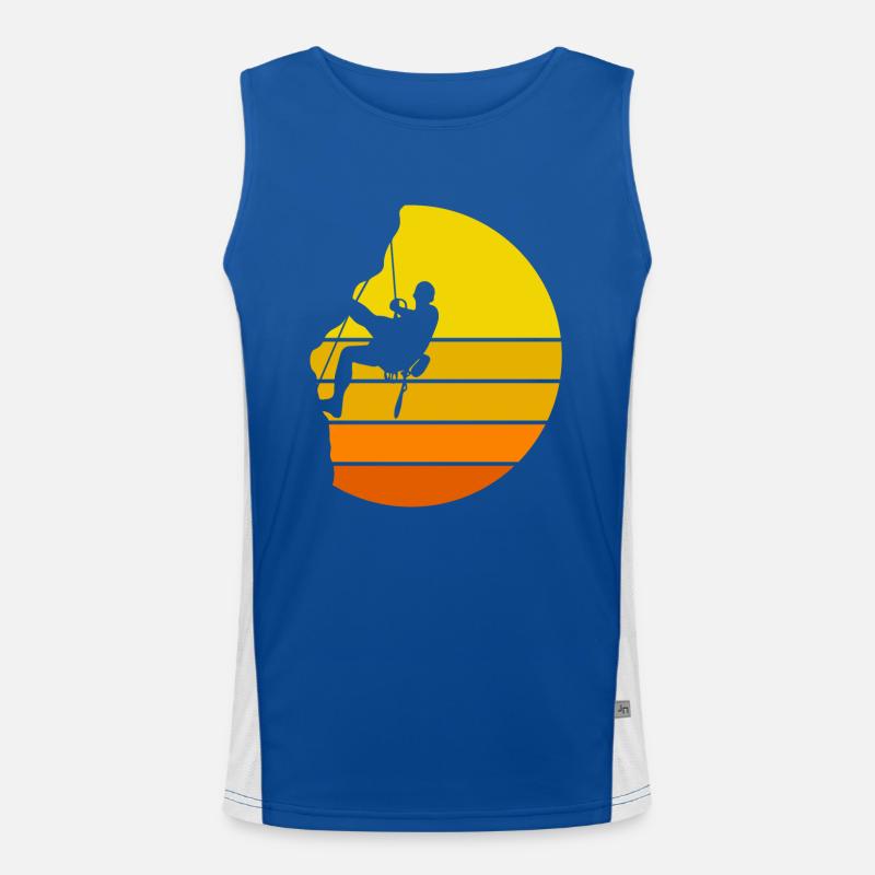 Klettergeschenkidee Bergsteiger Klettergerüst Boulder Funktionelles Kontrast-Tank Top für Männer 