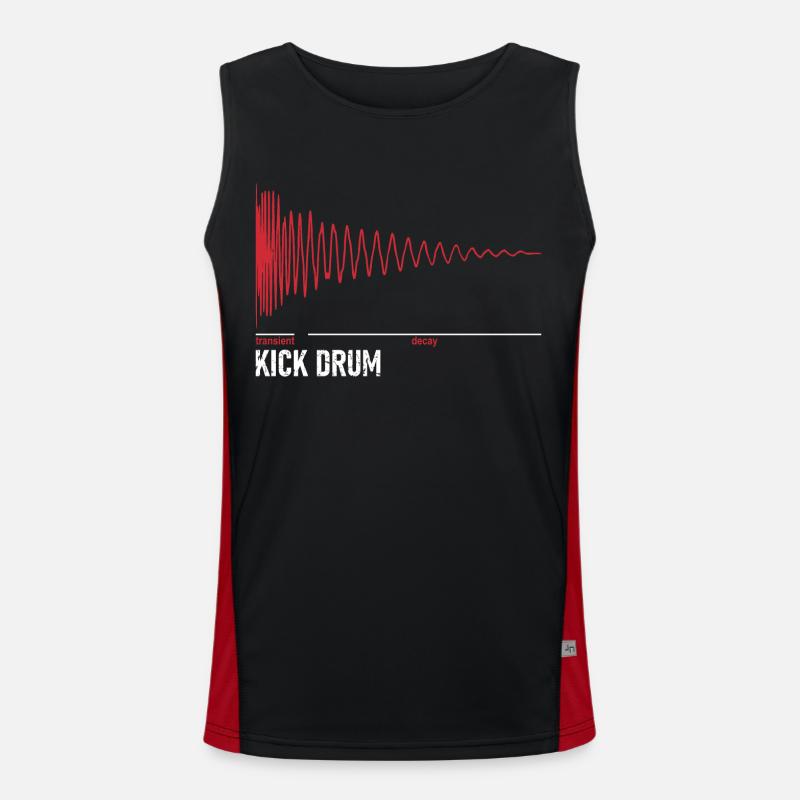 Kick Drum - キックドラム Funktionelles Kontrast-Tank Top für Männer 