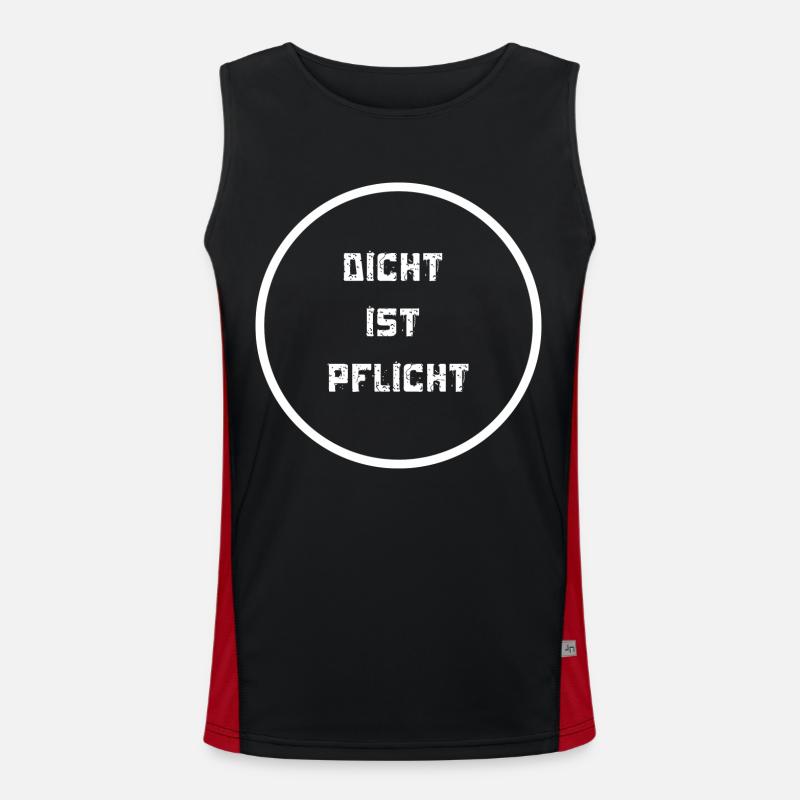 Dicht ist Pflicht Funktionelles Kontrast-Tank Top für Männer 