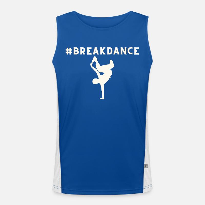 Breakdance Funktionelles Kontrast-Tank Top für Männer 