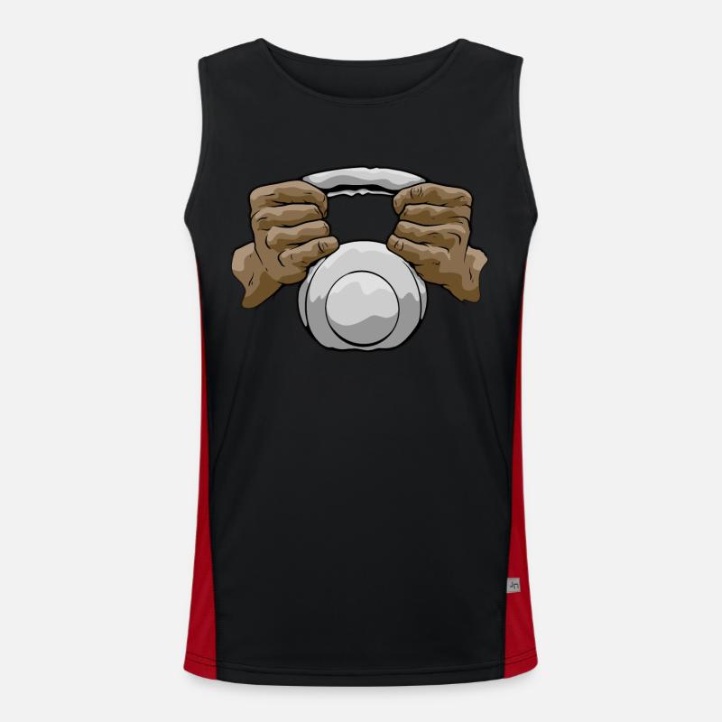 Bodybuilder Leg Day Kettlebells Strength Training Men's Functional Contrast Tank Top 