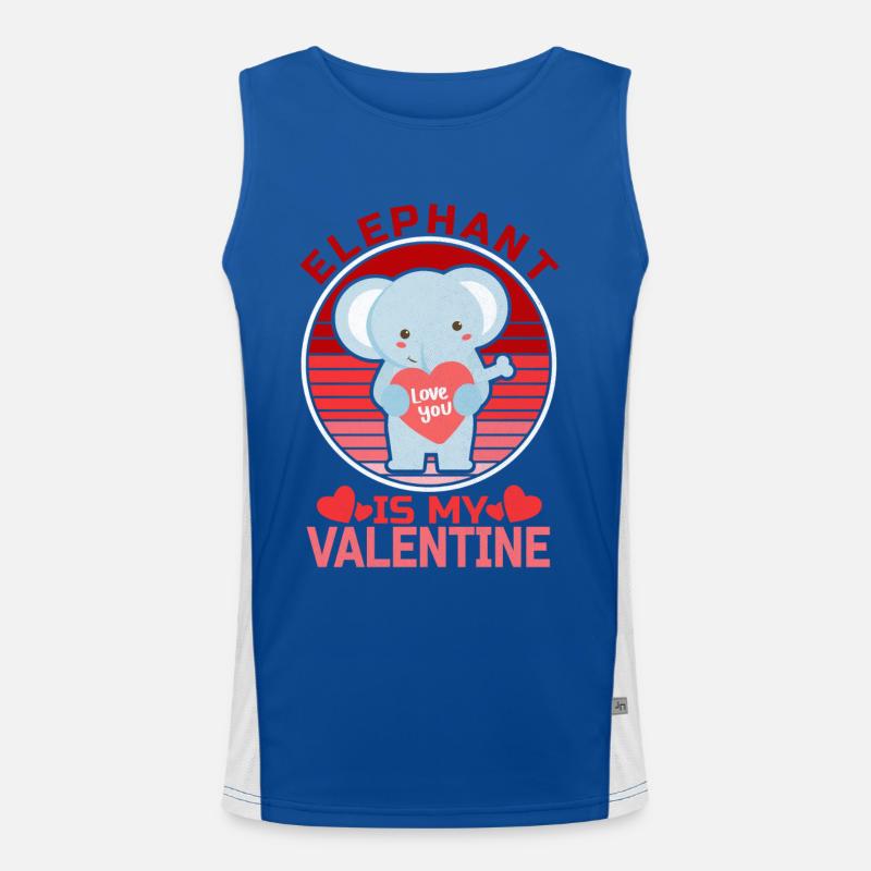 Elephant is My Valentine's Day Débardeur respirant contrasté Homme 