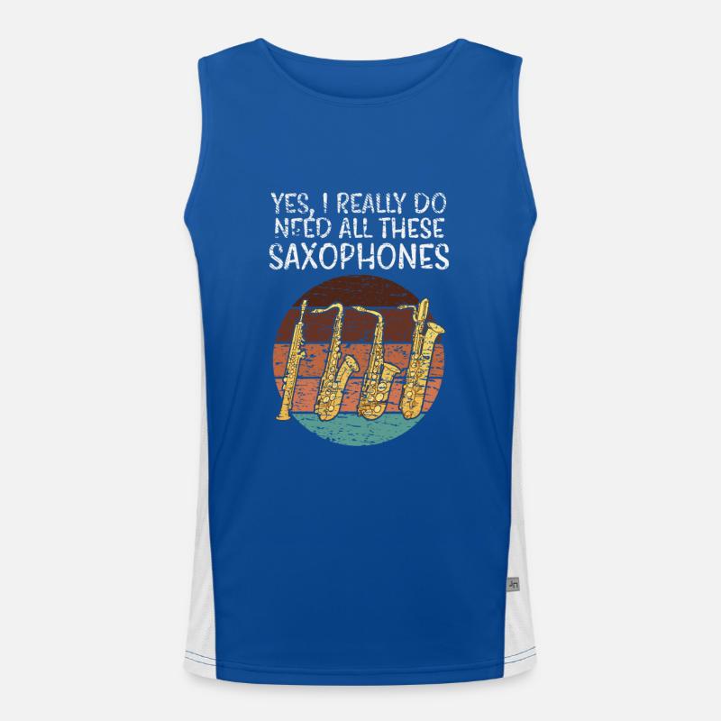 Saxophone types Men's Functional Contrast Tank Top 