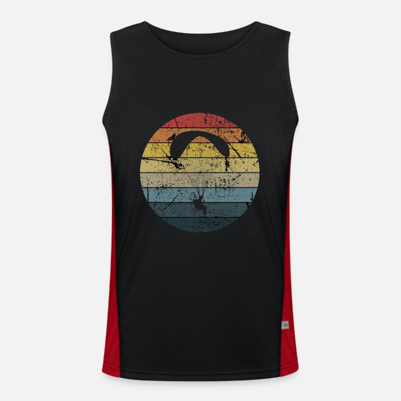 Paramotor Paramotoring - Men's Functional Contrast Tank Top  - black/red