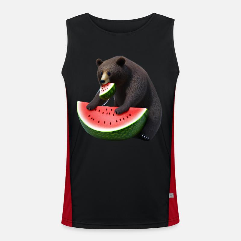 Ours à la pastèque Débardeur respirant contrasté Homme 