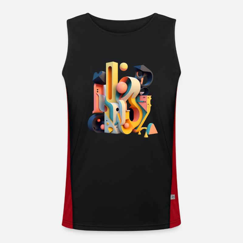 3D Funktionelles Kontrast-Tank Top für Männer 