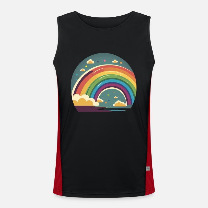 RAINBOW Funktionelles Kontrast-Tank Top für Männer 