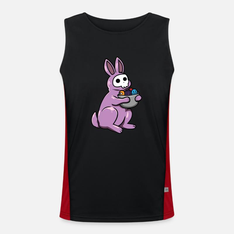Gothic Rabbit Gothic Rabbit Gothic Easter Emo Goth Men's Functional Contrast Tank Top 