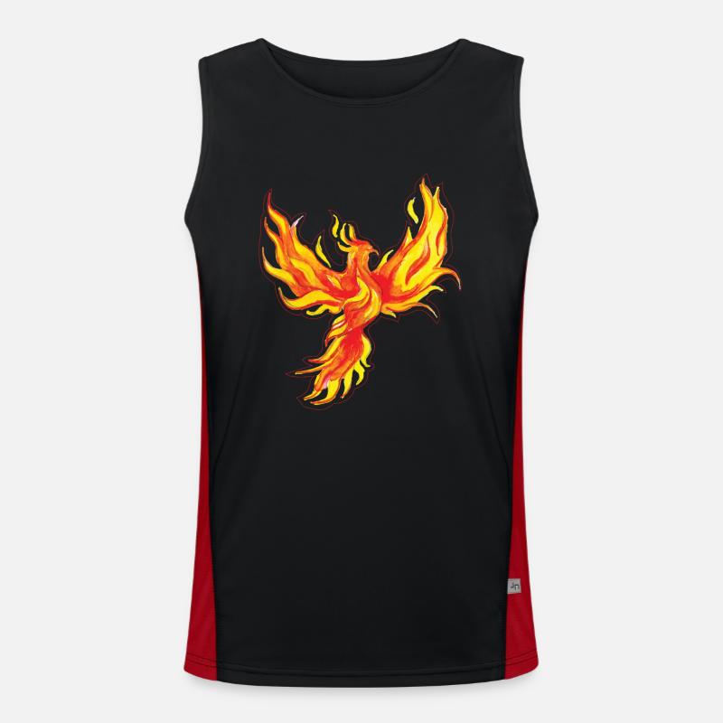 Phoenix Bird Mythical Creatures Men's Functional Contrast Tank Top 