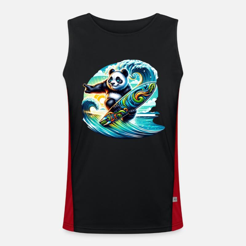 Panda surf coloré Débardeur respirant contrasté Homme 