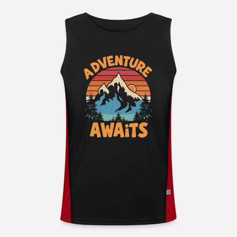 Das Abenteuer wartet auf Sie Funktionelles Kontrast-Tank Top für Männer 