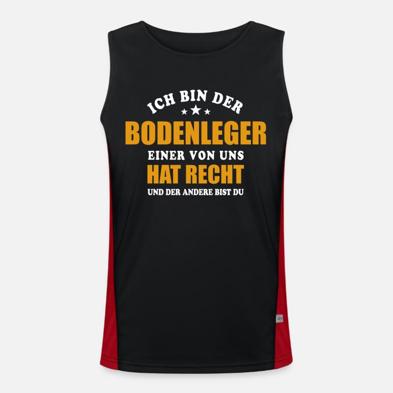 Ich bin der Bodenleger - einer von uns hat Recht Funktionelles Kontrast-Tank Top für Männer 