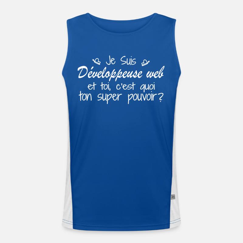 I am a Web Developer. What is your power? Men's Functional Contrast Tank Top 