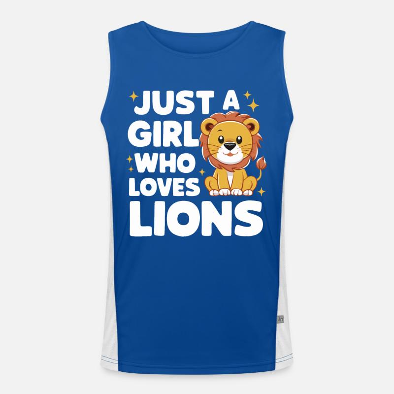 Löwe Löwen Tier Afrika Funktionelles Kontrast-Tank Top für Männer 