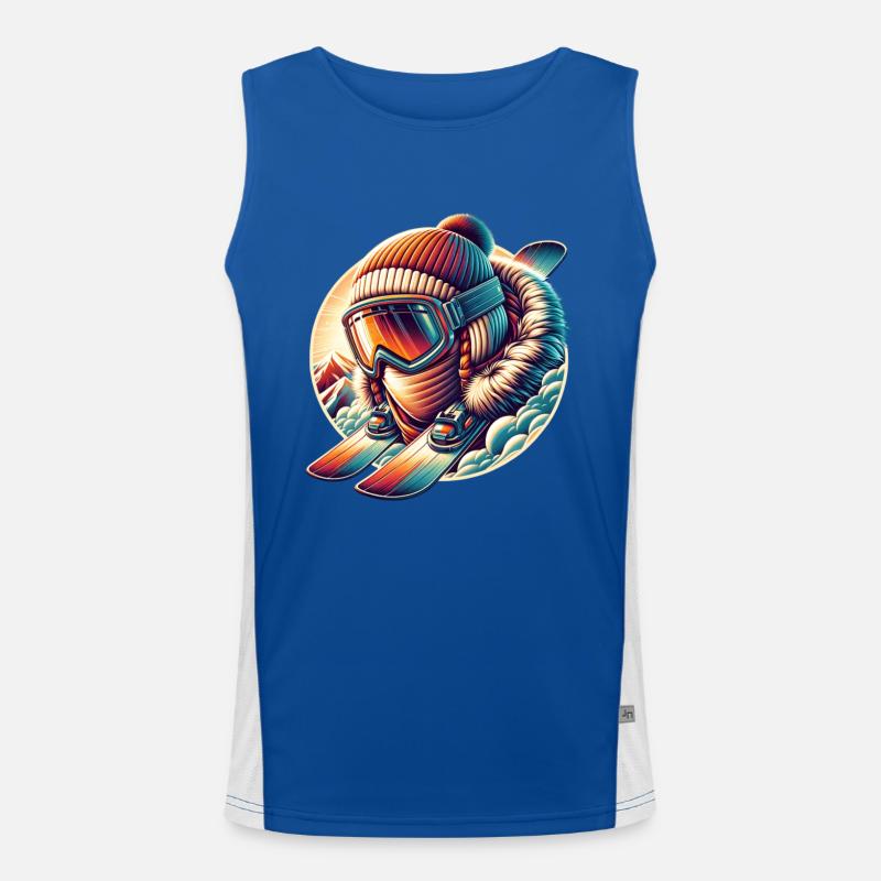 Skiing Men's Functional Contrast Tank Top 
