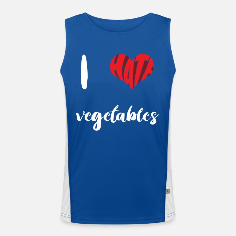 Hate Vegetables Stop Hate Anti Hate Débardeur respirant contrasté Homme 