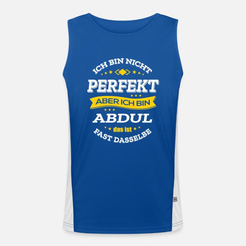 ABDUL PERFEKT - VORNAME ABDUL Funktionelles Kontrast-Tank Top für Männer 