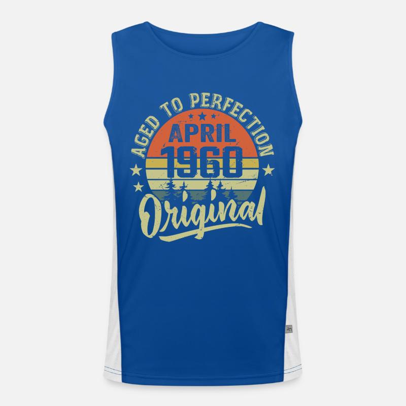 April 1960 Geburtstag - April 1960 Geschenkidee Funktionelles Kontrast-Tank Top für Männer 