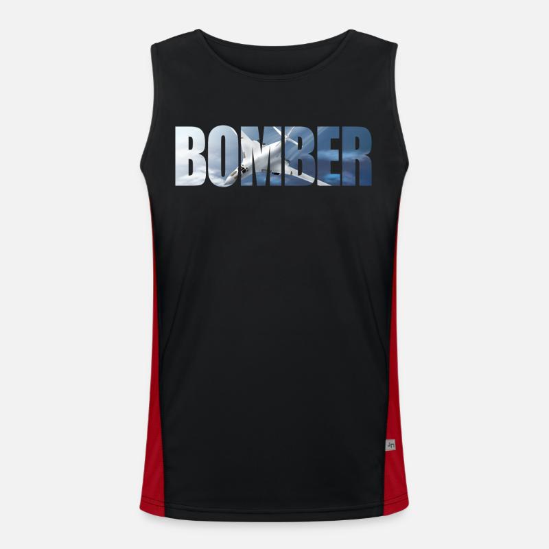 Bomber Tu-160 Funktionelles Kontrast-Tank Top für Männer 