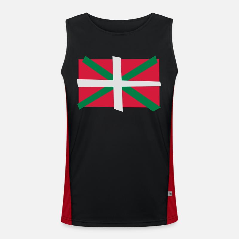 Basque flag Men's Functional Contrast Tank Top 