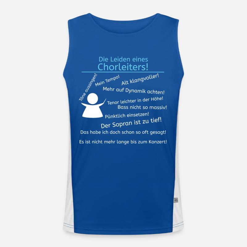 Leiden eines Chorleiters Funktionelles Kontrast-Tank Top für Männer 