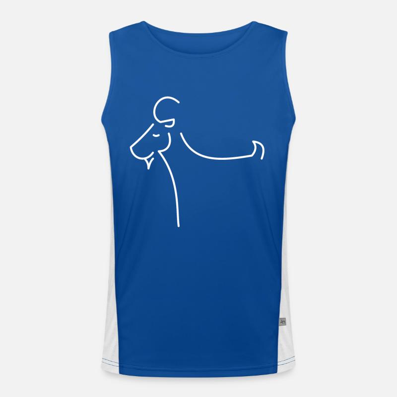 Ziege Funktionelles Kontrast-Tank Top für Männer 