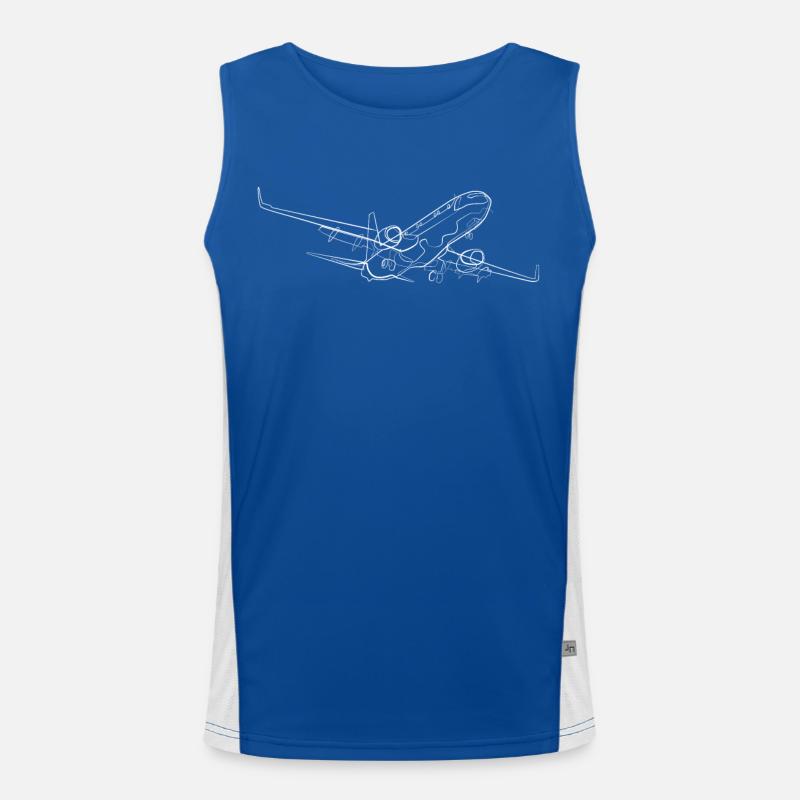Flugzeug Pilot Funktionelles Kontrast-Tank Top für Männer 