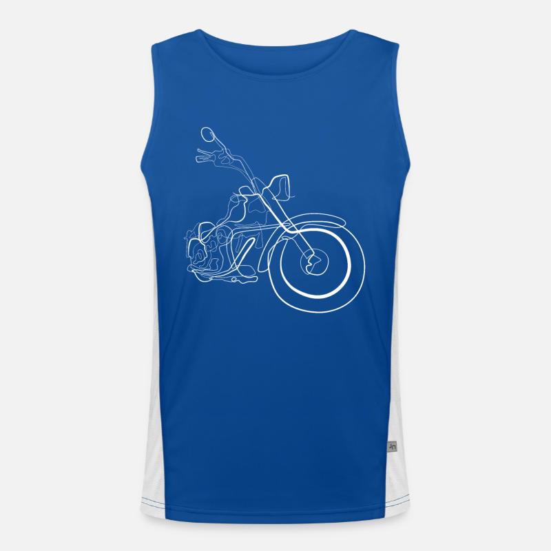 Chopper Biker Motorcycle Men's Functional Contrast Tank Top 