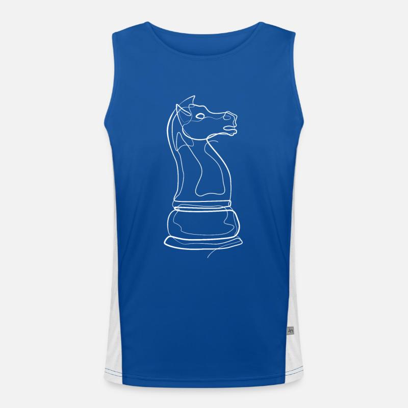 Schach Schachfigur Springer Funktionelles Kontrast-Tank Top für Männer 