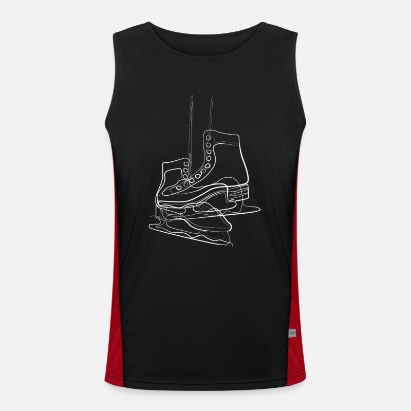 Schlittschuh Eislauf Funktionelles Kontrast-Tank Top für Männer 