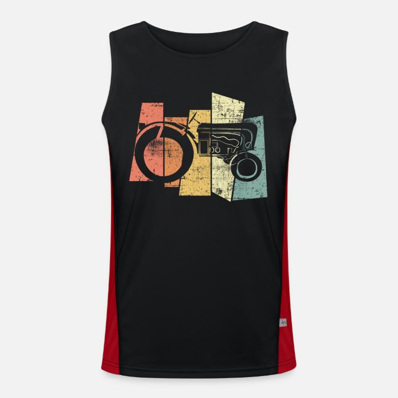 Traktor Bauer Funktionelles Kontrast-Tank Top für Männer 