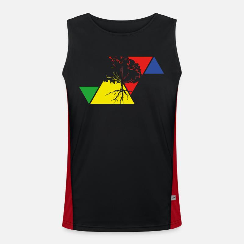 Umweltschutz Baum Funktionelles Kontrast-Tank Top für Männer 