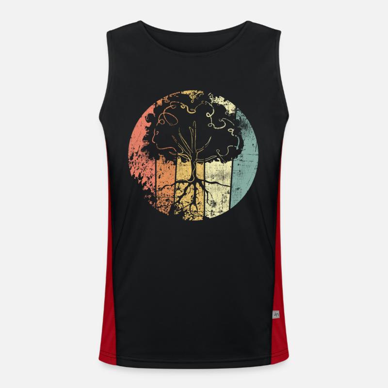 Klimaschutz Baum Funktionelles Kontrast-Tank Top für Männer 