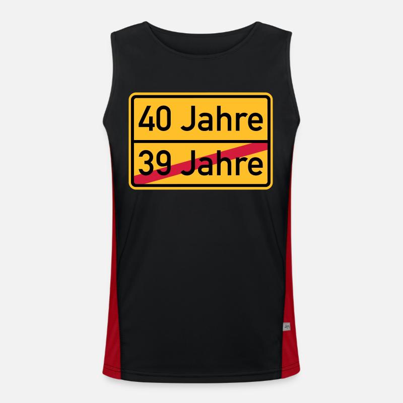 40. Geburtstag Funktionelles Kontrast-Tank Top für Männer 