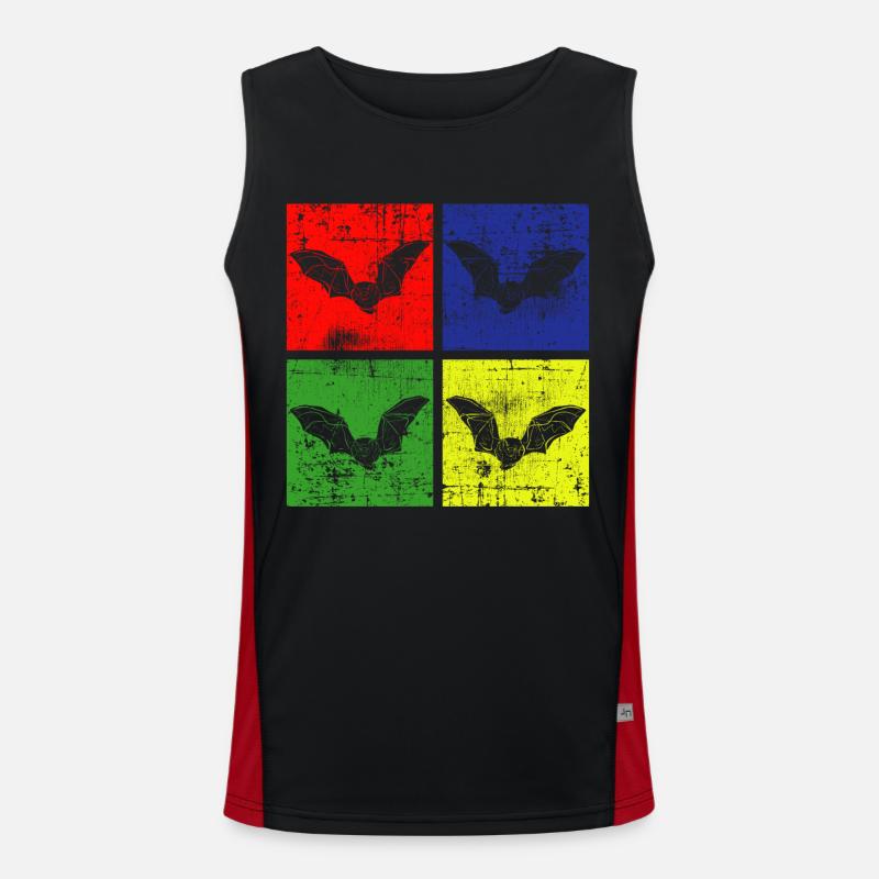 Fledermäuse Fledermaus Funktionelles Kontrast-Tank Top für Männer 