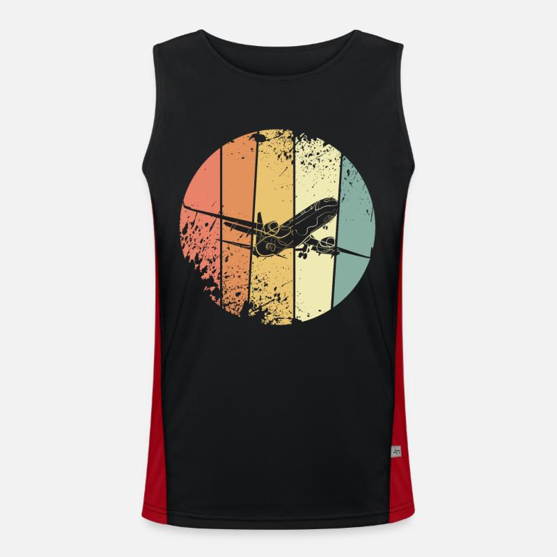 Flugzeug Pilot Funktionelles Kontrast-Tank Top für Männer 