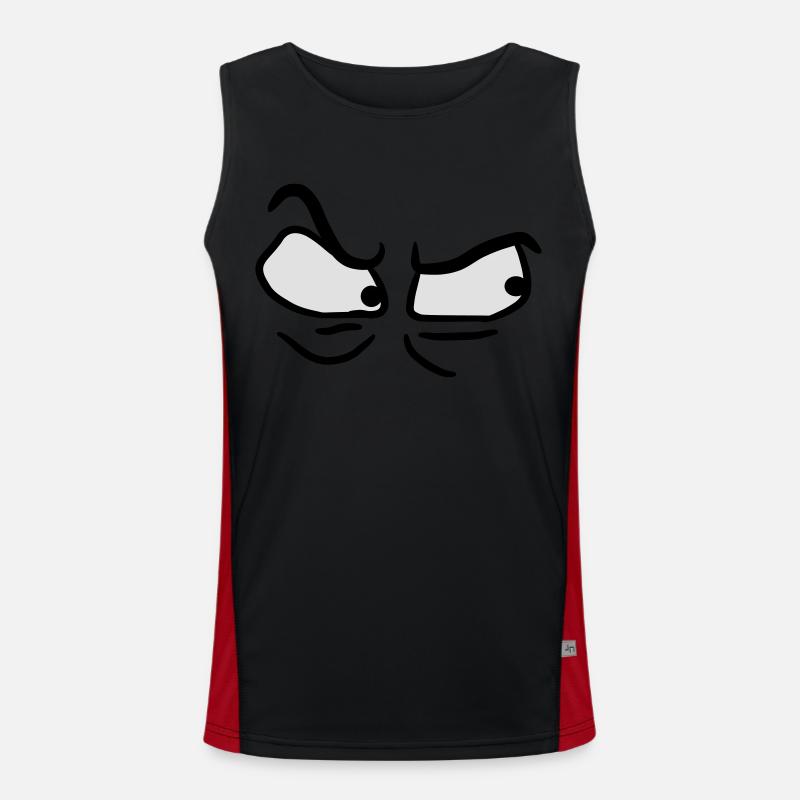 Angry angry angry eyes Men's Functional Contrast Tank Top 