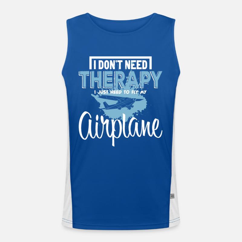 Flugzeug Funktionelles Kontrast-Tank Top für Männer 