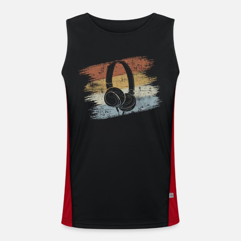 Kopfhörer Funktionelles Kontrast-Tank Top für Männer 