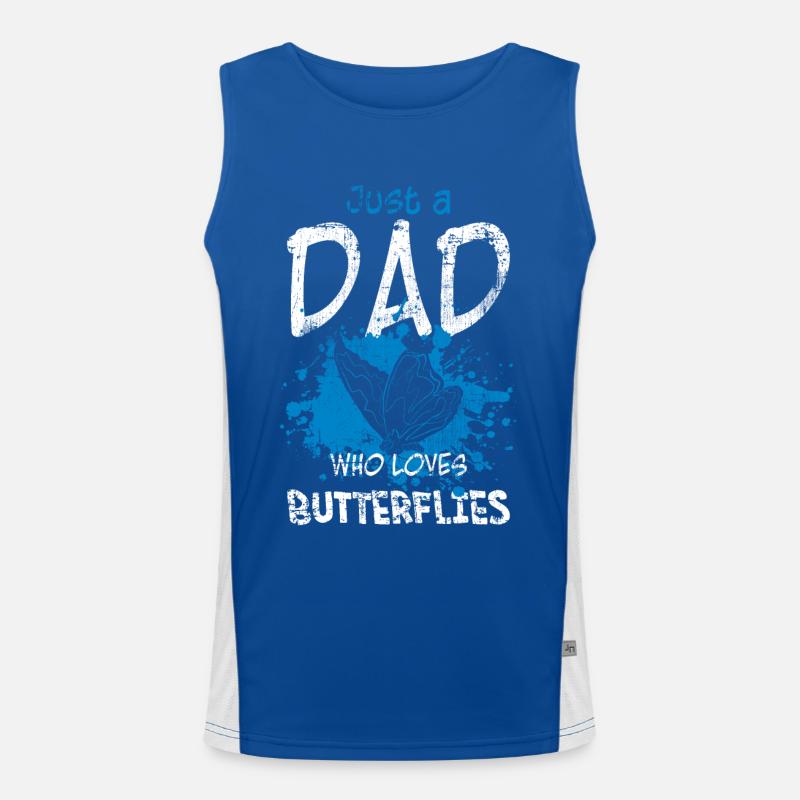 Schmetterling Papa Funktionelles Kontrast-Tank Top für Männer 